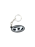 Diesel Oval D Logo 3D Printed Keychain - Black/White