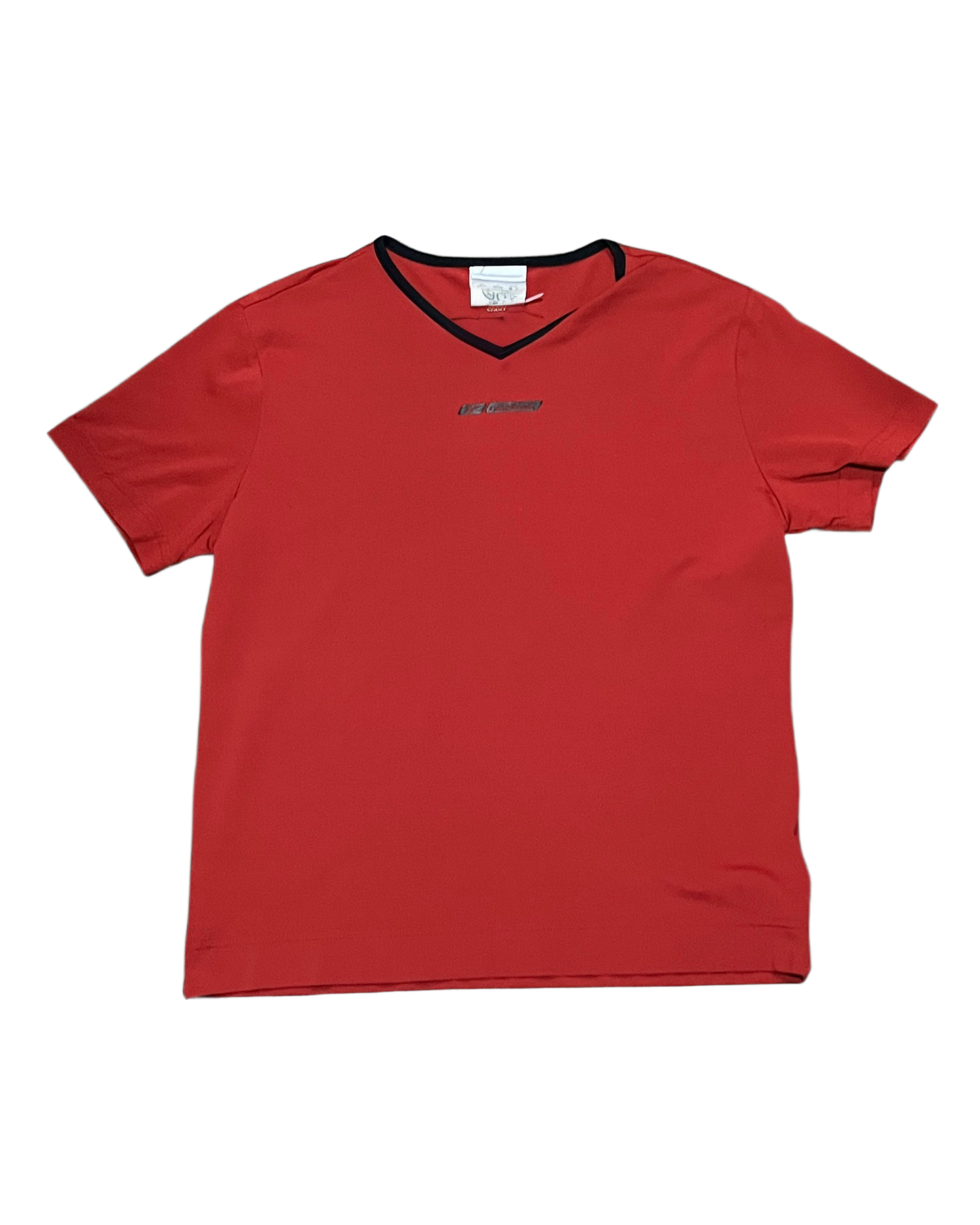 Nike Vintage V-Neck Center Logo Tee - Red/Black