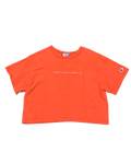 Champion Minimal Logo Cropped Tee - Orange