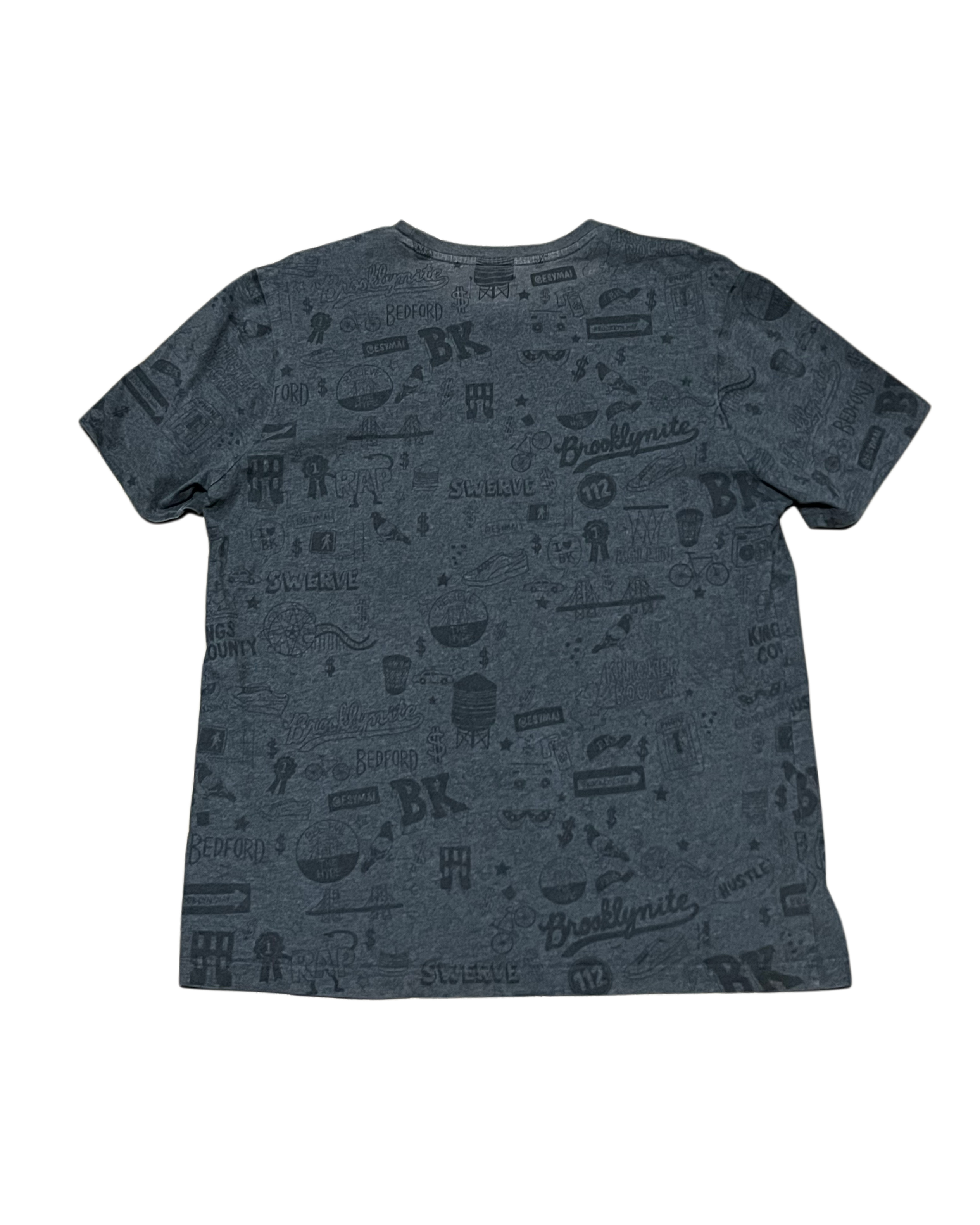 Puma x Brooklyn We Go Hard All-Over Print Tee - Dark Grey