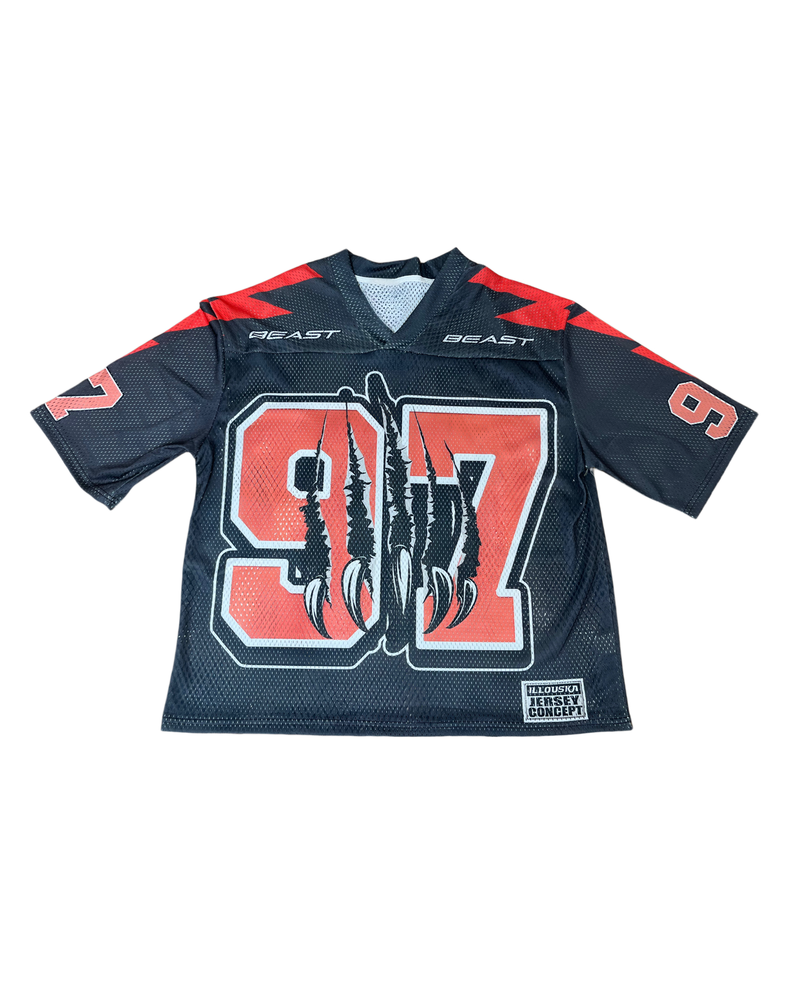 97 Mesh Jersey – Black and Red