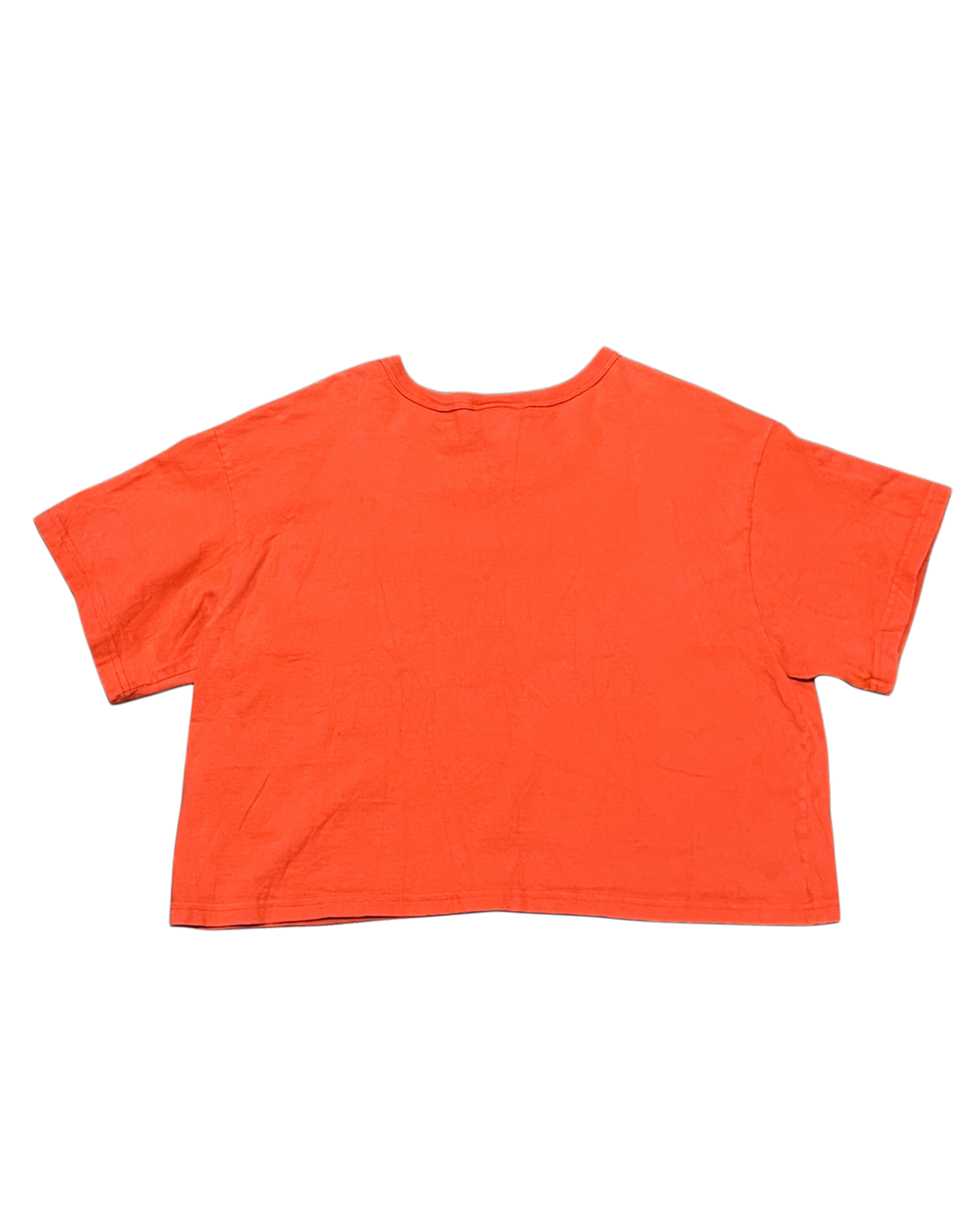 Champion Minimal Logo Cropped Tee - Orange