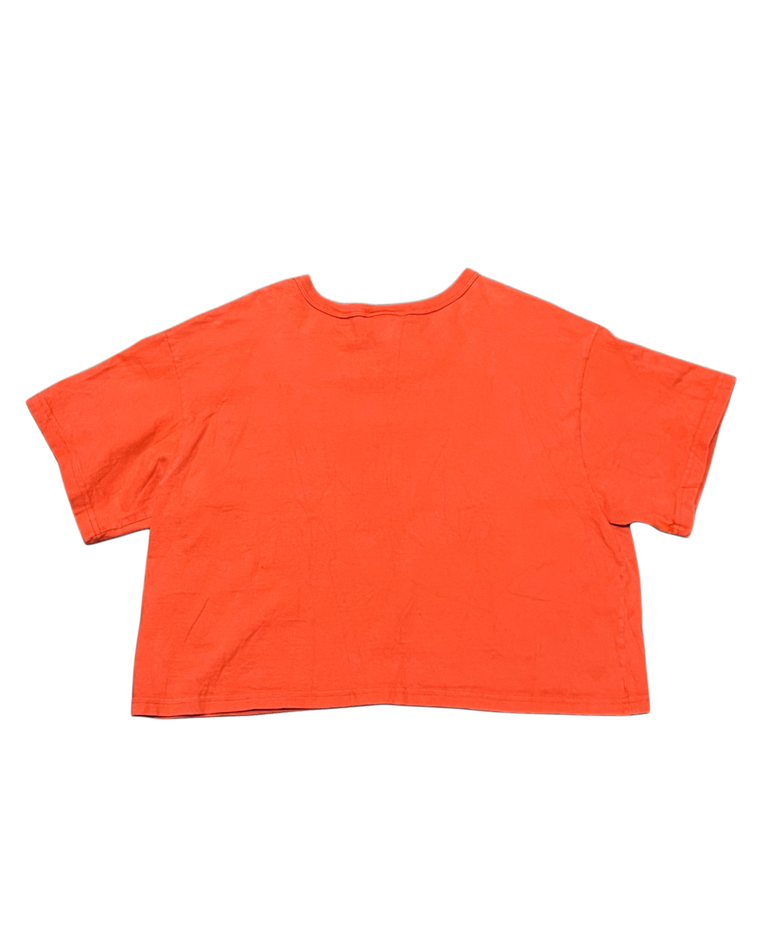 Champion Minimal Logo Cropped Tee - Orange