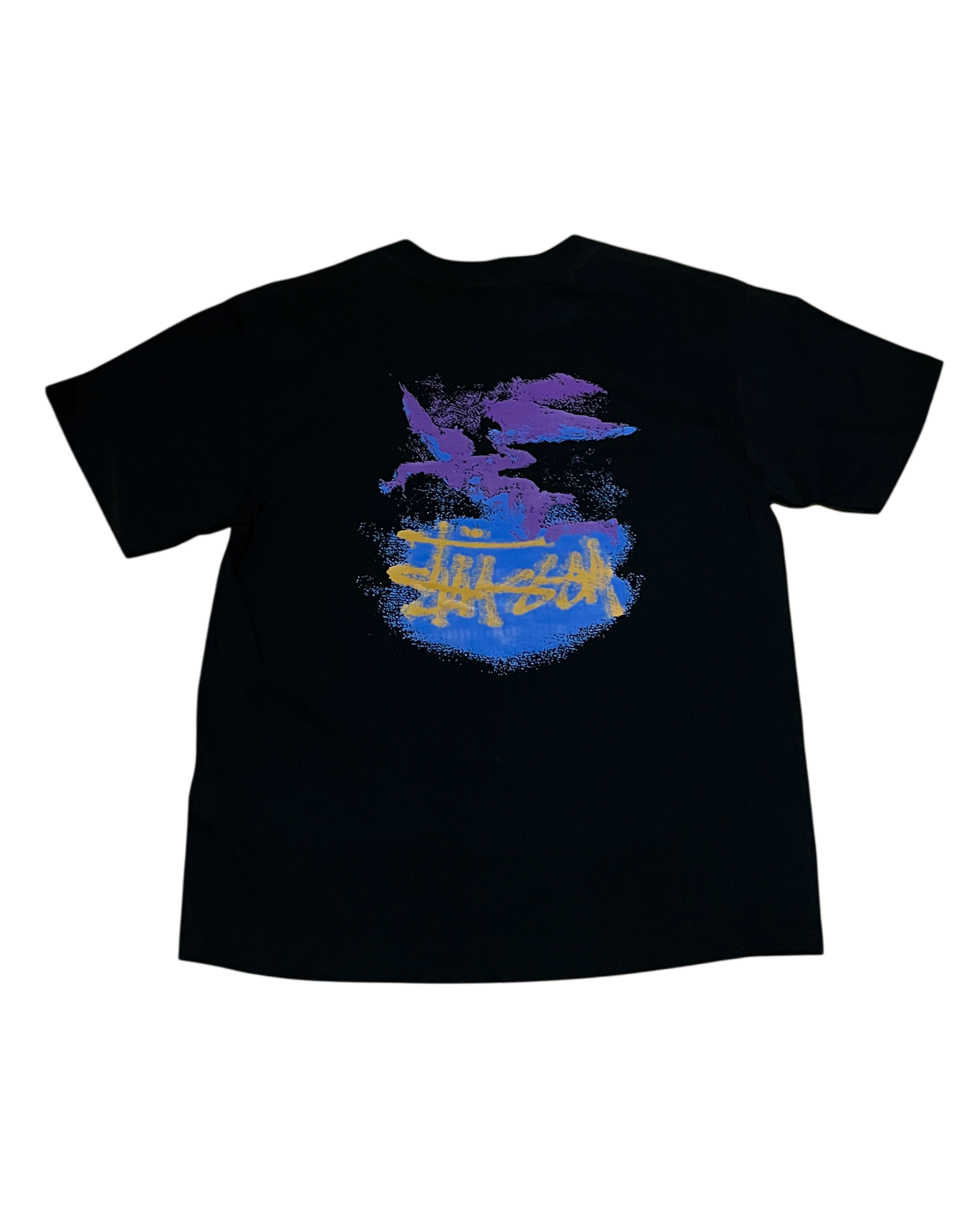 Stüssy Abstract Print T-Shirt -Black