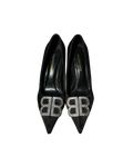 Balenciaga BB Crystal Knife Pumps - Black
