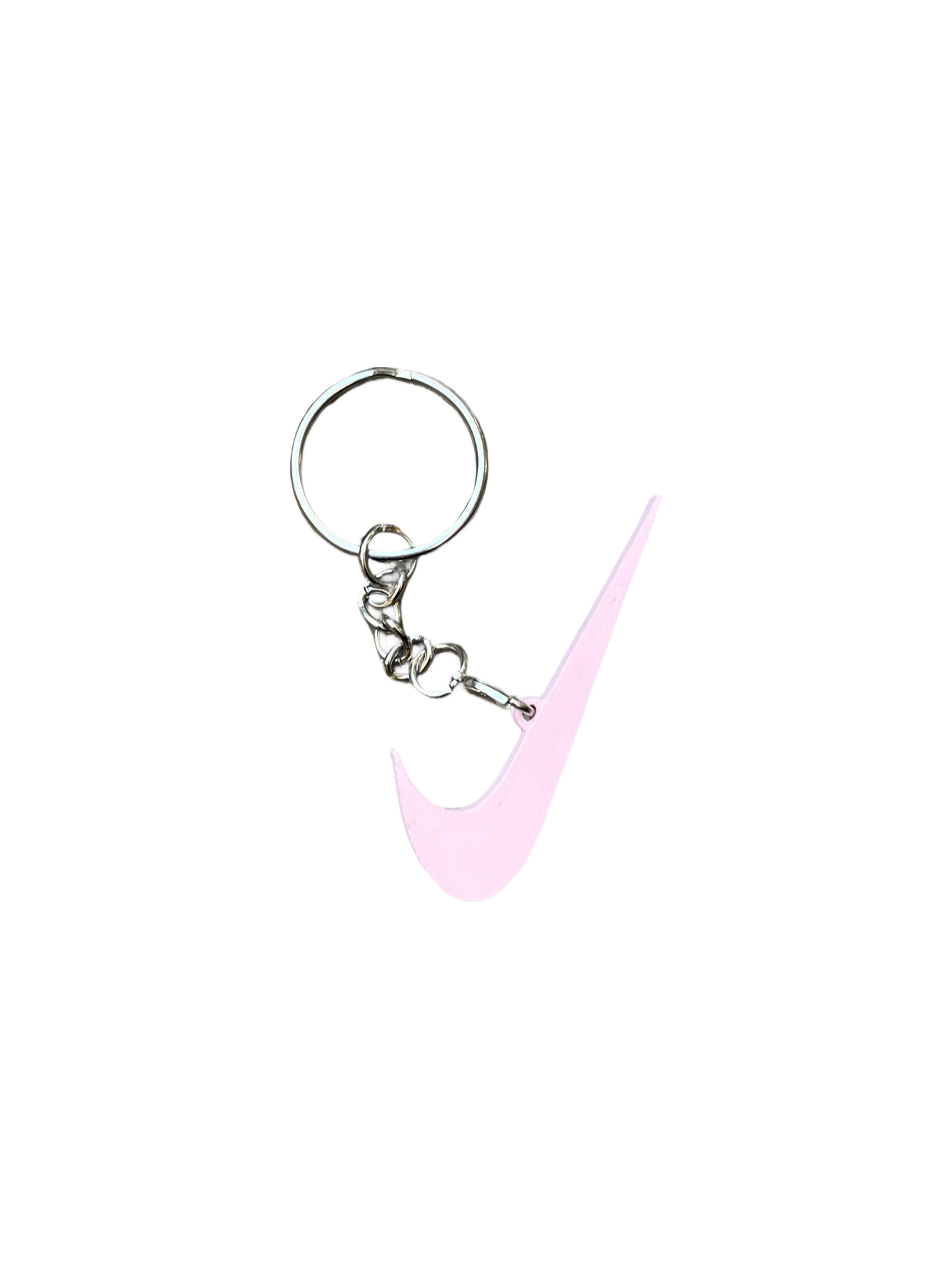 Nike Swoosh Logo 3D Printed Keychain - Pink