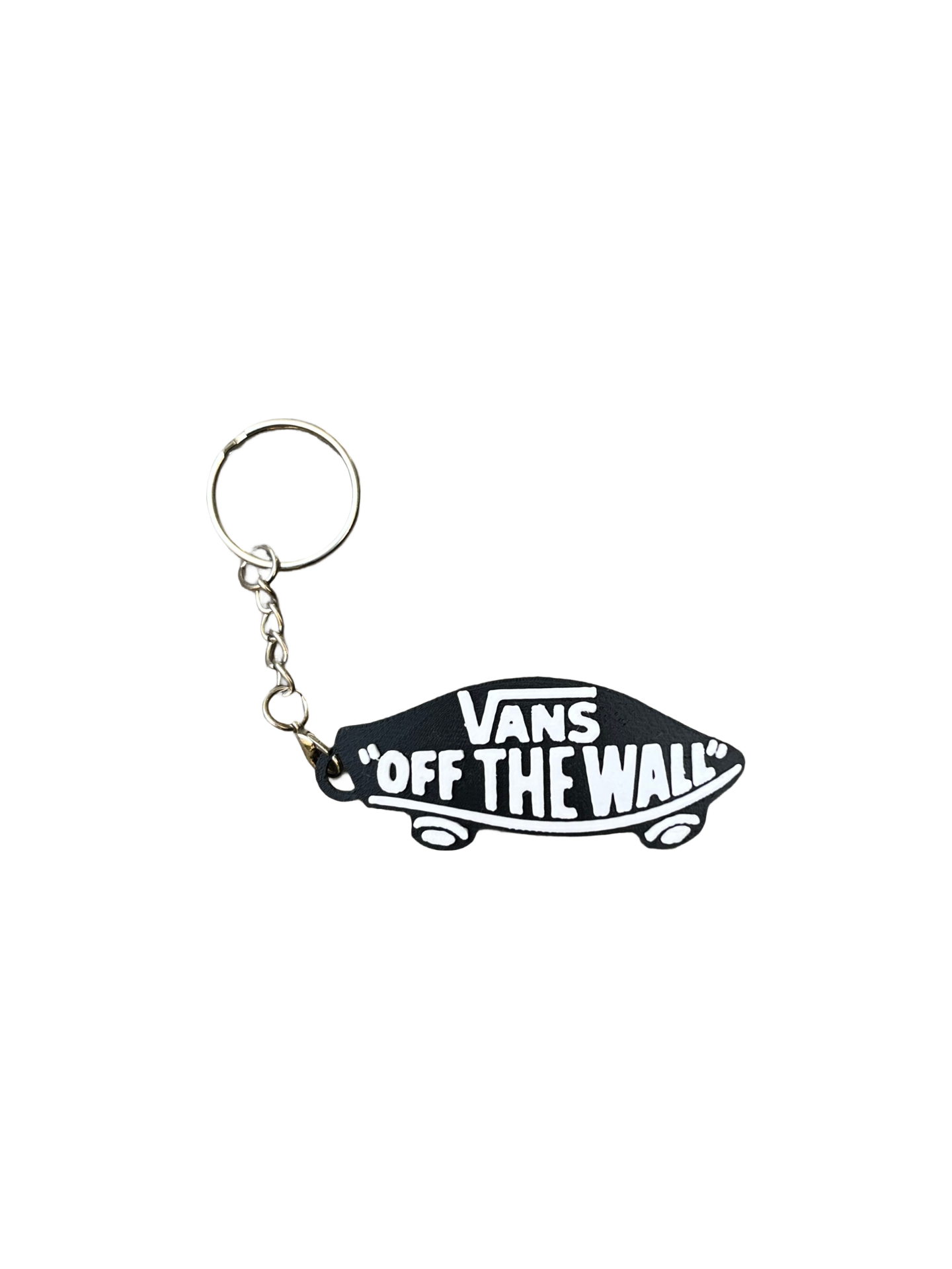 Vans Off The Wall Skateboard 3D Printed Keychain - Black/White