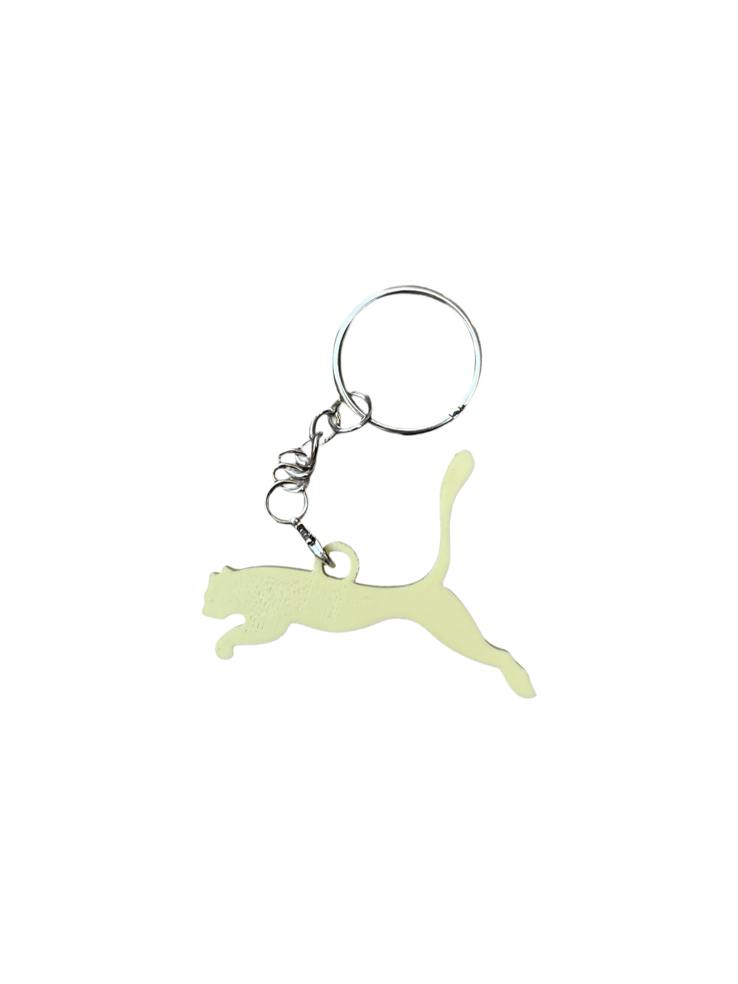 Puma Cat Logo 3D Printed Keychain - Yellow