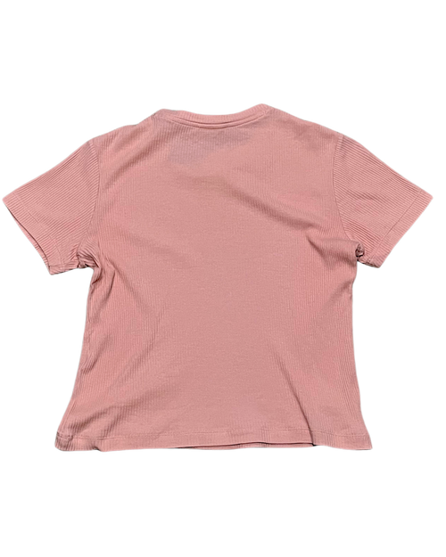 Champion Ribbed Logo Cropped Tee - Dusty Pink
