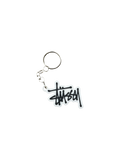 Stussy Script Logo 3D Printed Keychain - White/Black