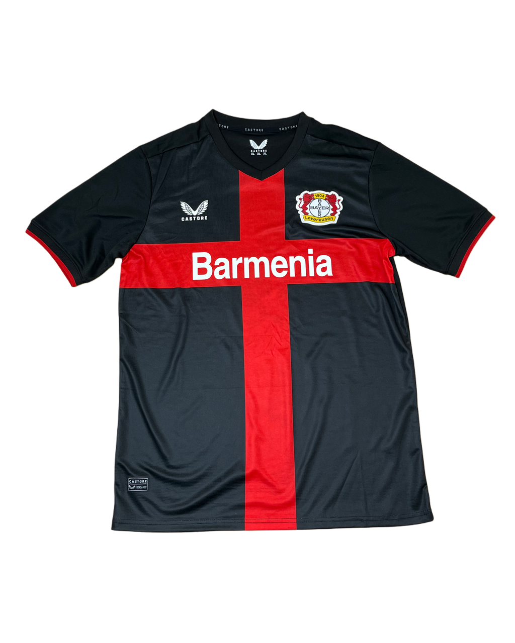 Bayer Leverkusen Home Jersey – Black & Red Cross