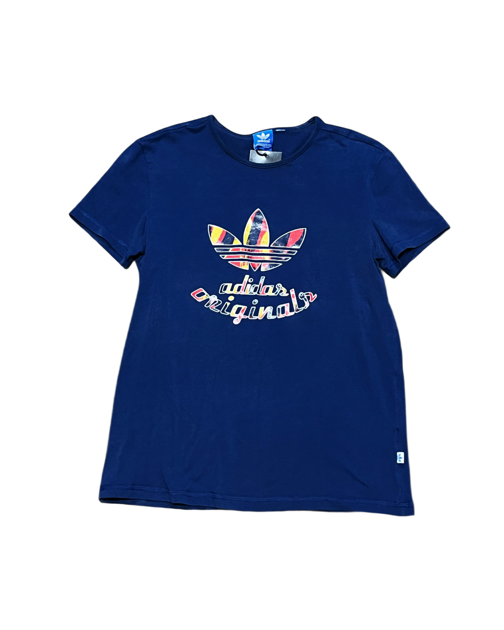 Adidas Originals Trefoil Multi-Color Graphic Tee - Navy Blue