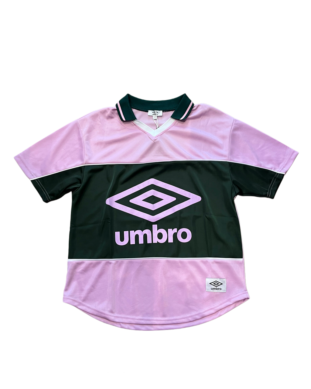 Umbro Pink & Dark Green Jersey Top