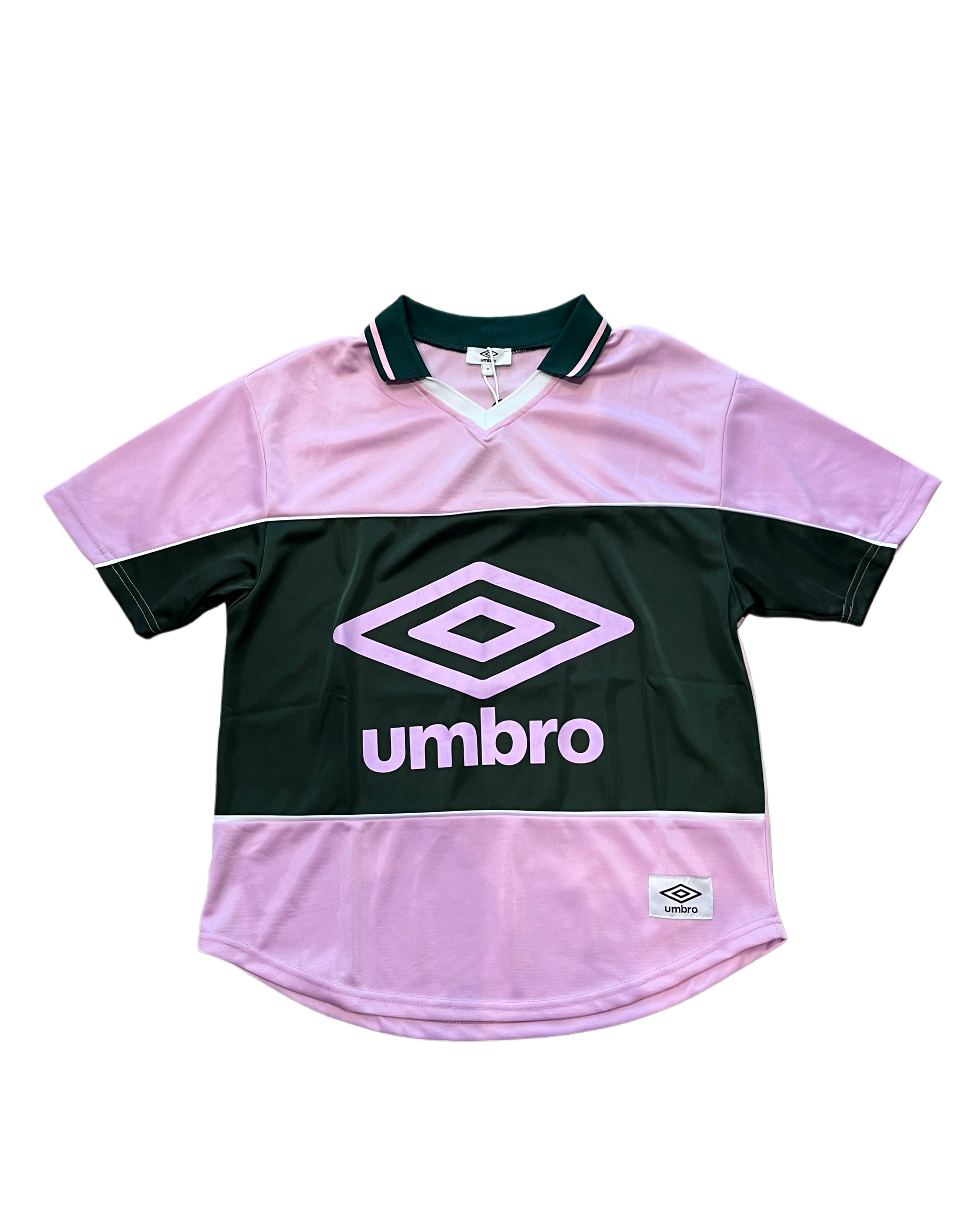 Umbro Pink & Dark Green Jersey Top