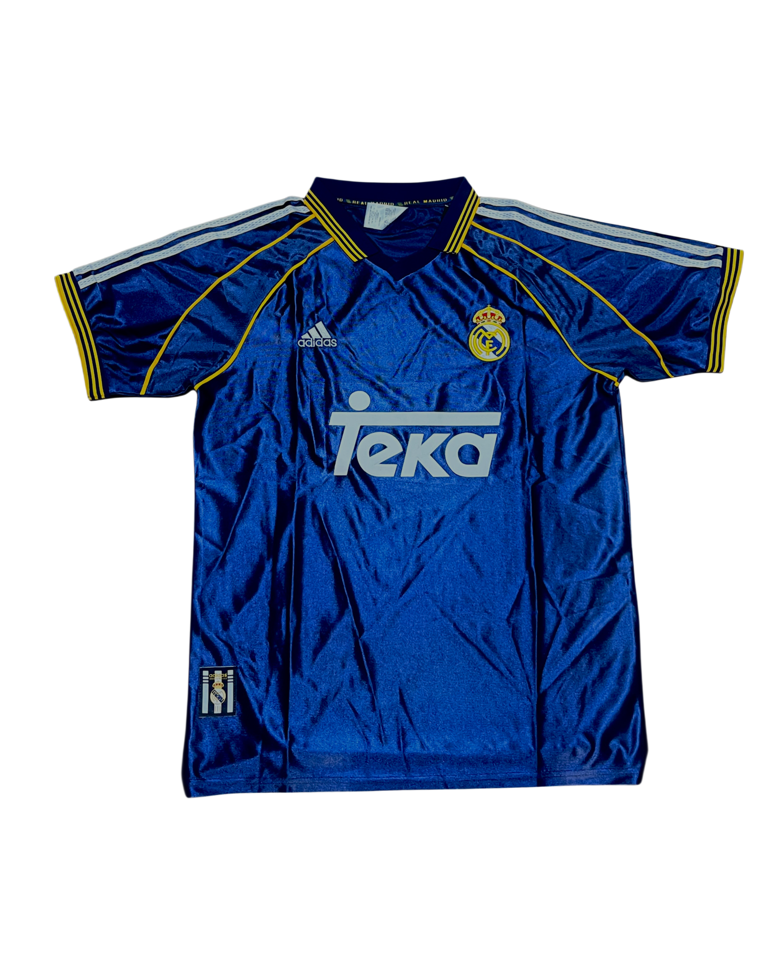 Real Madrid Third Jersey 1998/99 – Blue & Gold Adidas Shirt