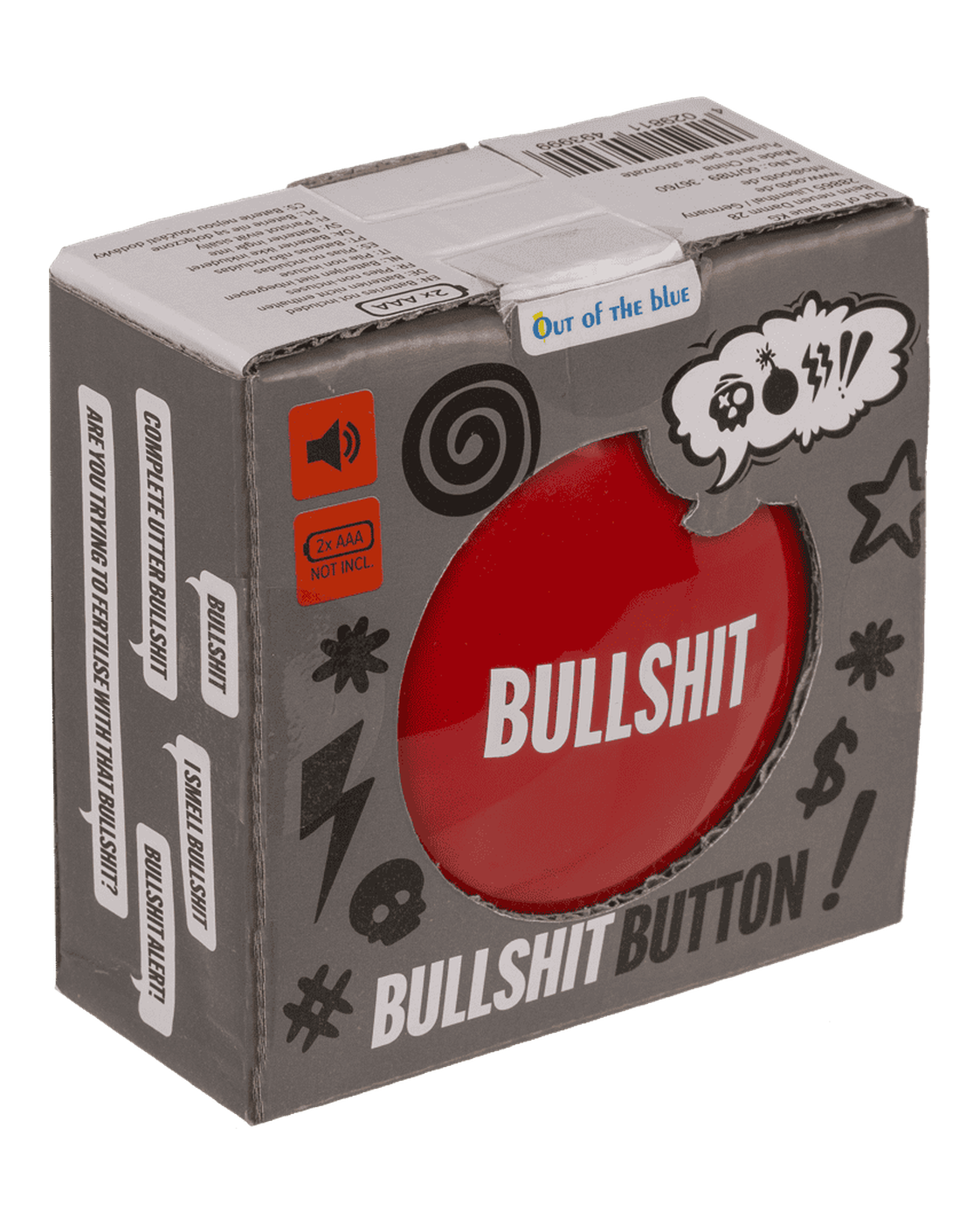 Bullshit Button, 9 cm, mit 6 sounds,