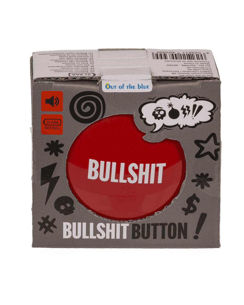 Bullshit Button, 9 cm, mit 6 sounds,