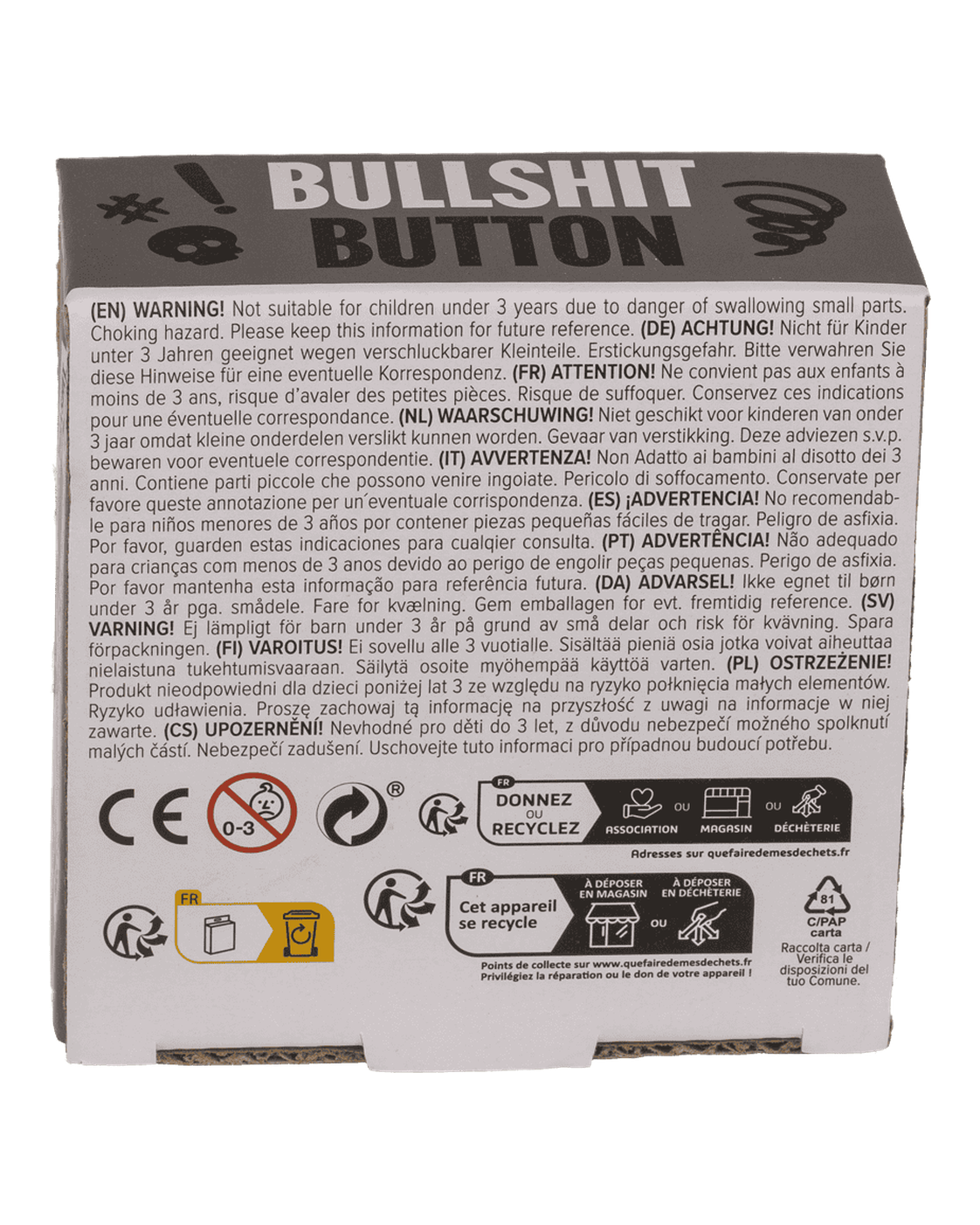 Bullshit Button, 9 cm, mit 6 sounds,