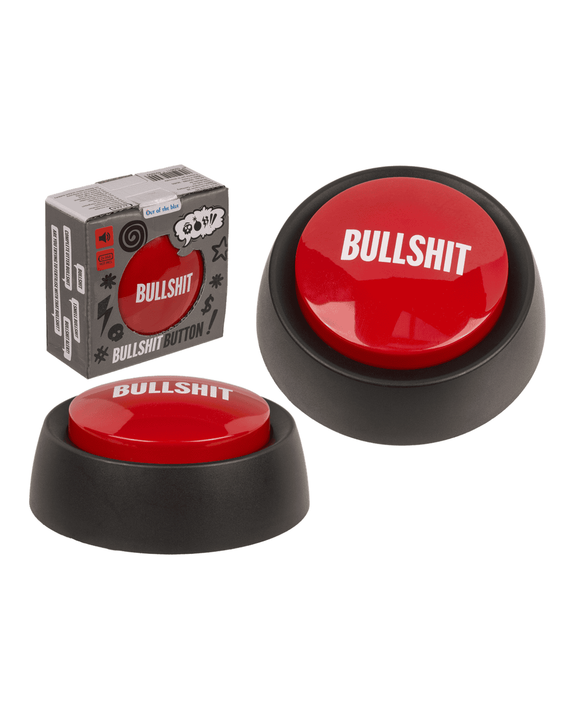 Bullshit Button, 9 cm, mit 6 sounds,