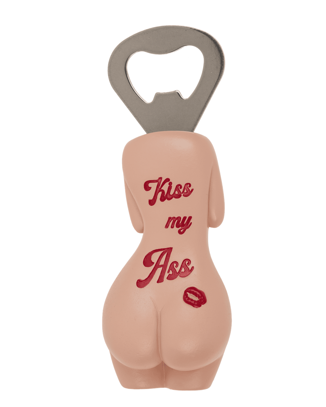 Metal bottle opener with magnet, Kiss my Ass,