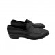 ERMENEGILDO ZEGNA BLACK LEATHER ERMENEGILDO ZEGNA BLACK LEATHER