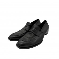 ERMENEGILDO ZEGNA BLACK LEATHER