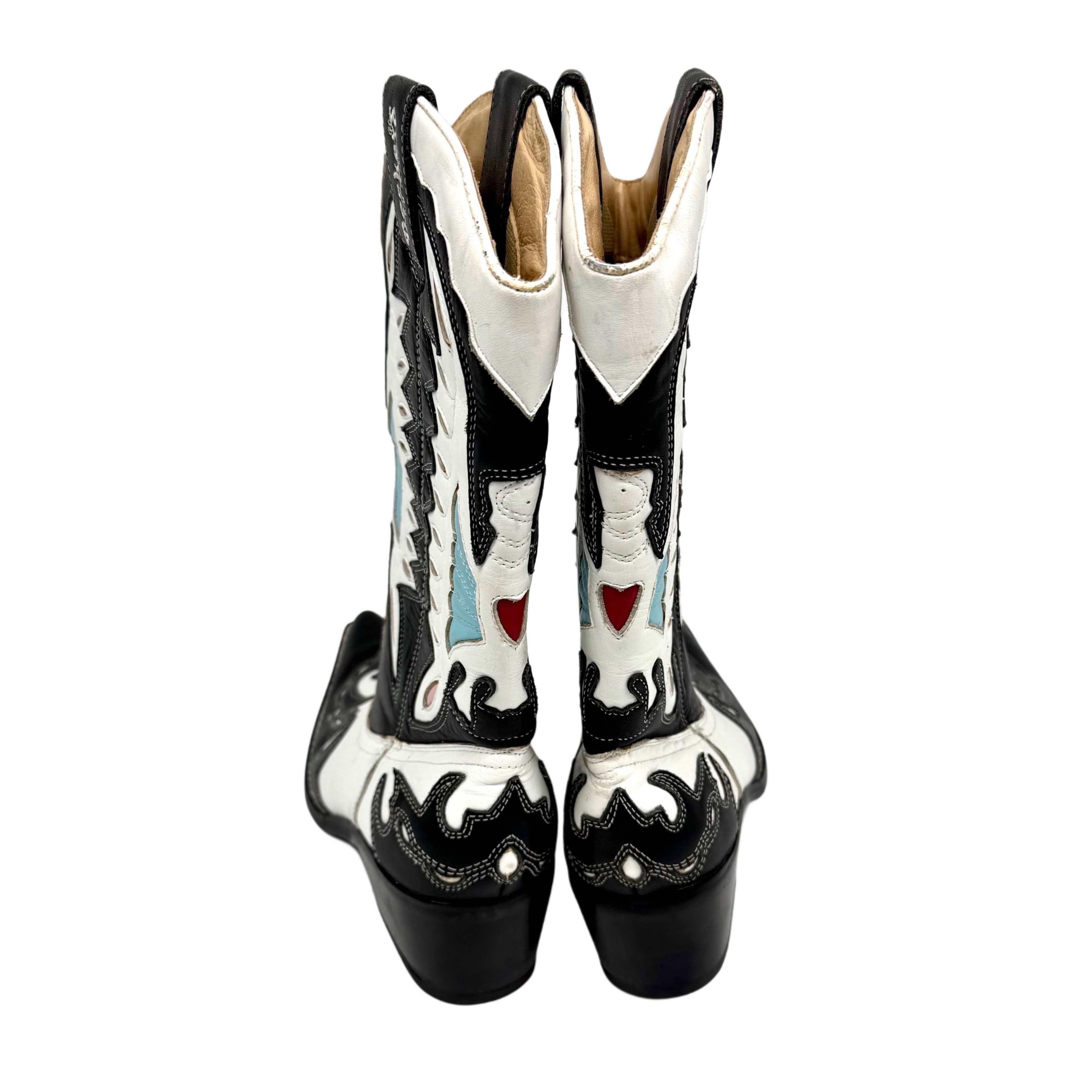 WHITE COWBOY BOOTS VINTAGE WHITE COWBOY BOOTS VINTAGE