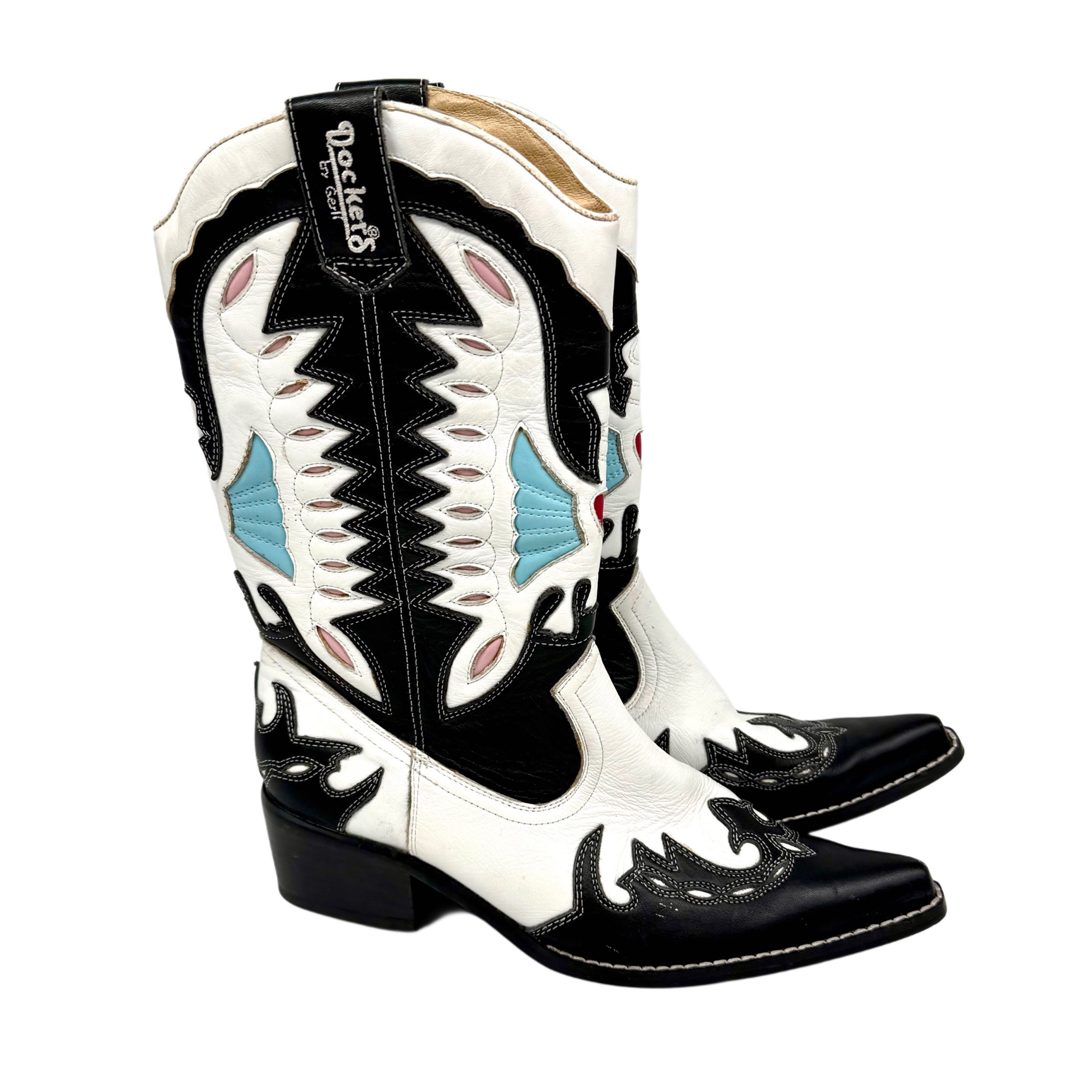 WHITE COWBOY BOOTS VINTAGE WHITE COWBOY BOOTS VINTAGE