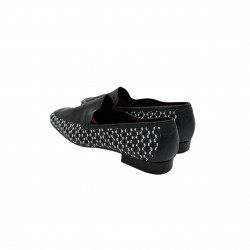 BLACK LOW HEEL LEATHER