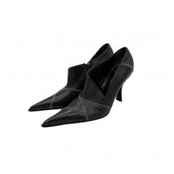 VICARI BLACK LEATHER HEELS VINTAGE