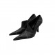 VICARI BLACK LEATHER HEELS VINTAGE VICARI BLACK LEATHER HEELS VINTAGE