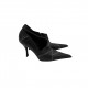 VICARI BLACK LEATHER HEELS VINTAGE VICARI BLACK LEATHER HEELS VINTAGE