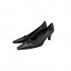 SALAMANDER BLACK LEATHER HEELS SALAMANDER BLACK LEATHER HEELS