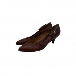 BROWN LEATHER HEELS VINTAGE