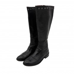BLACK LEATHER BOOTS VINTAGE 