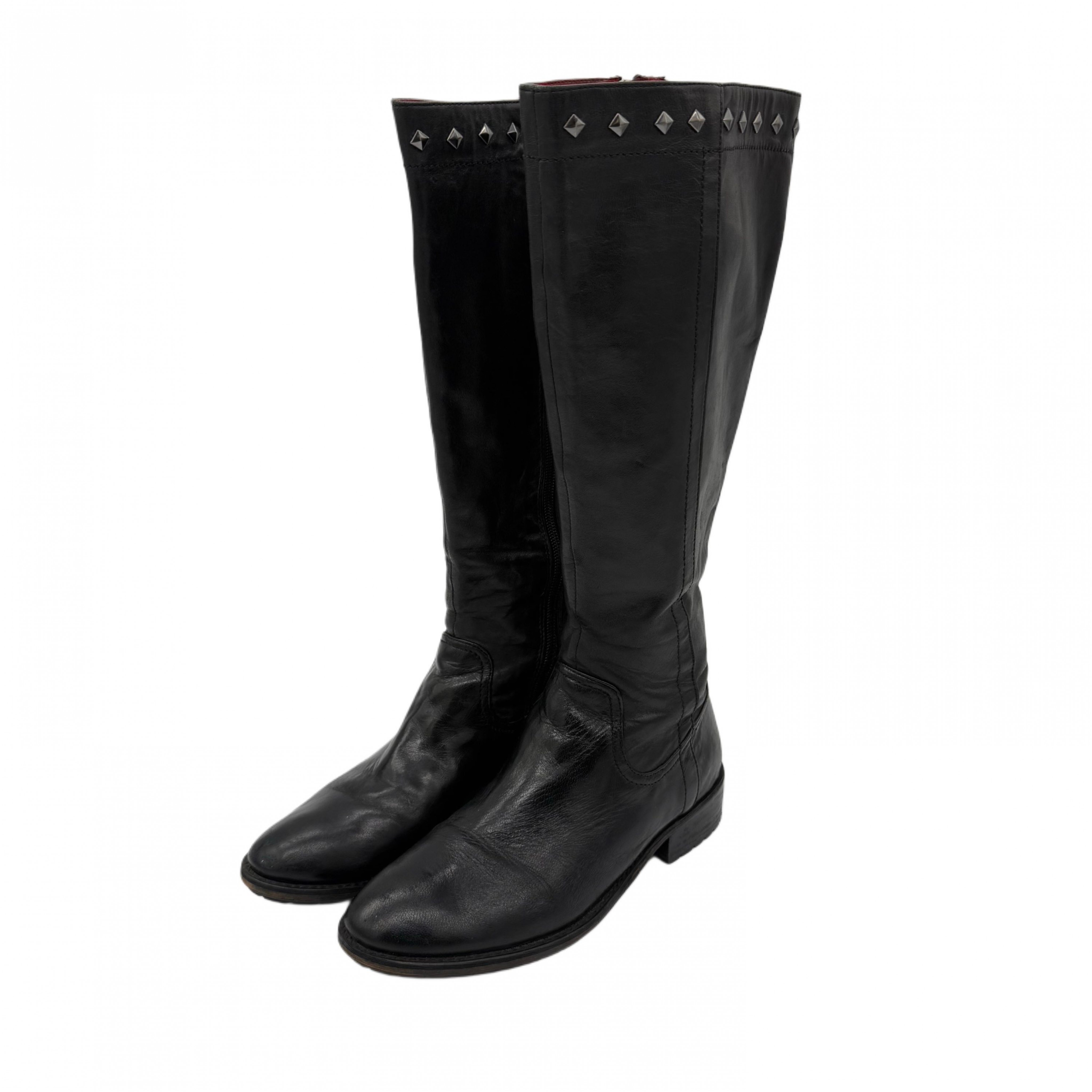 BLACK LEATHER BOOTS VINTAGE BLACK LEATHER BOOTS VINTAGE