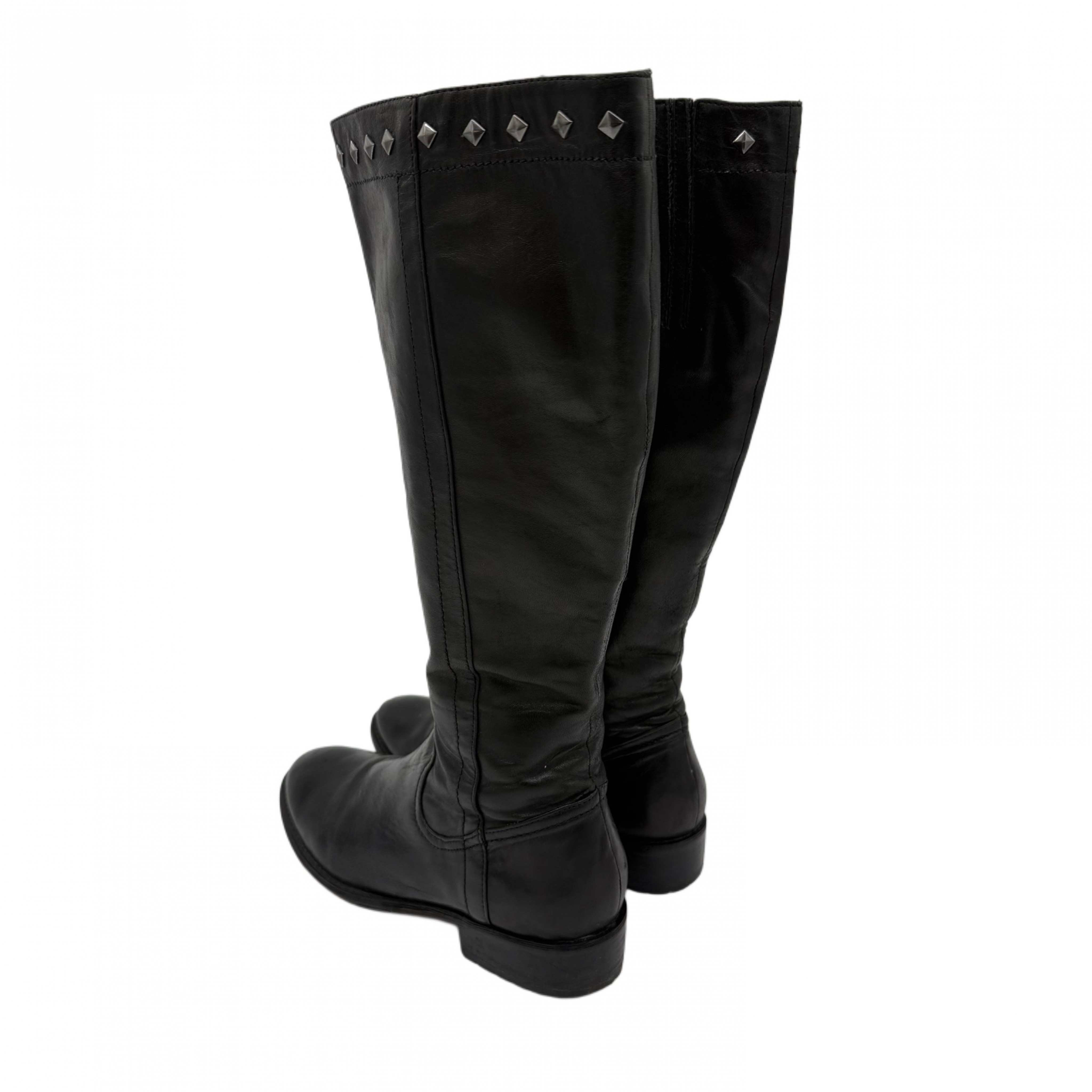 BLACK LEATHER BOOTS VINTAGE BLACK LEATHER BOOTS VINTAGE
