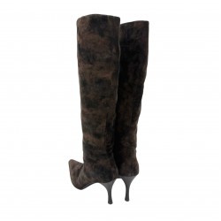 VERO CUOIO SUEDE HIGH HEEL BOOTS