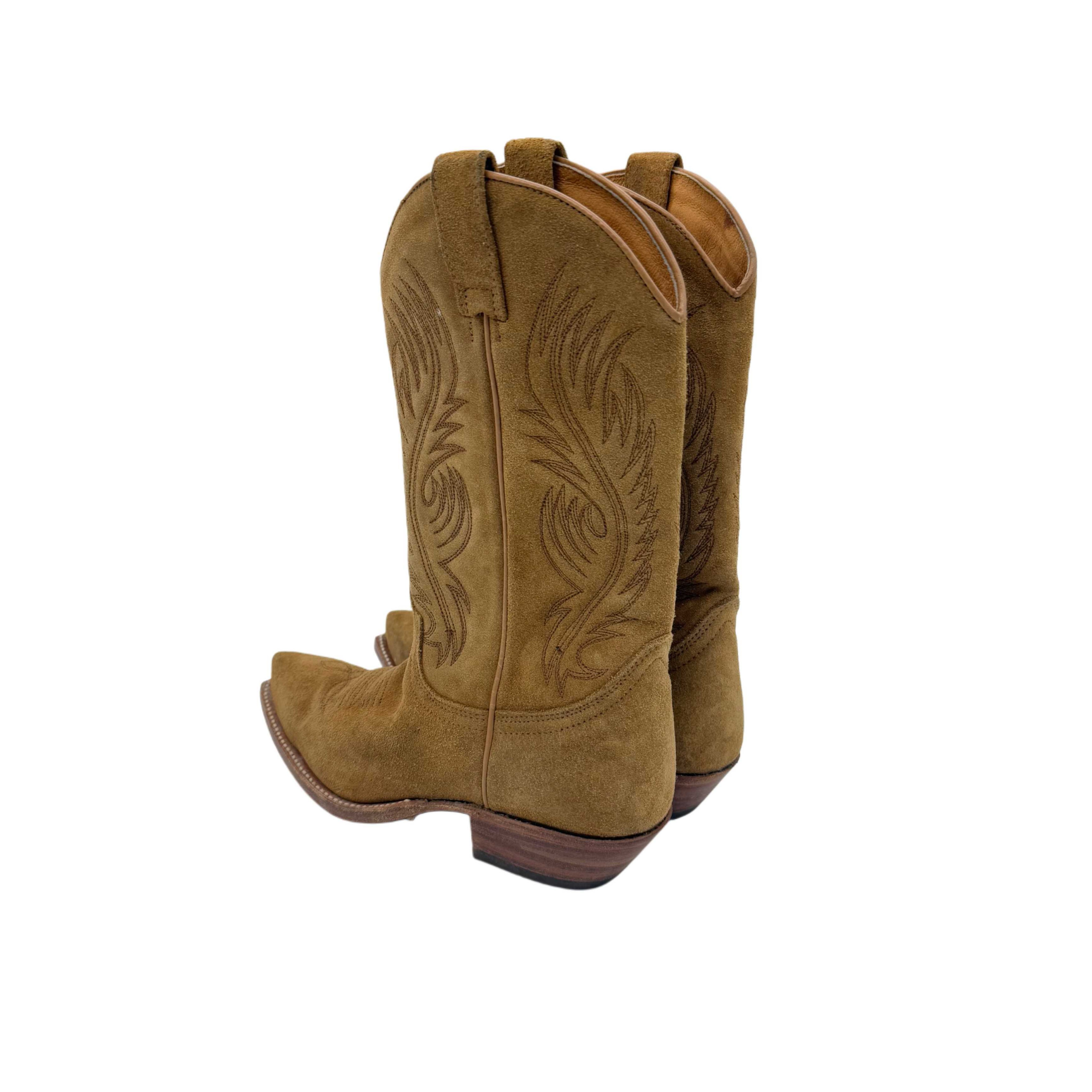 SUEDE COWBOY BOOTS VINTAGE SUEDE COWBOY BOOTS VINTAGE
