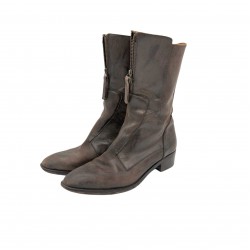 DARK BROWN LEATHER BOOTS VINTAGE