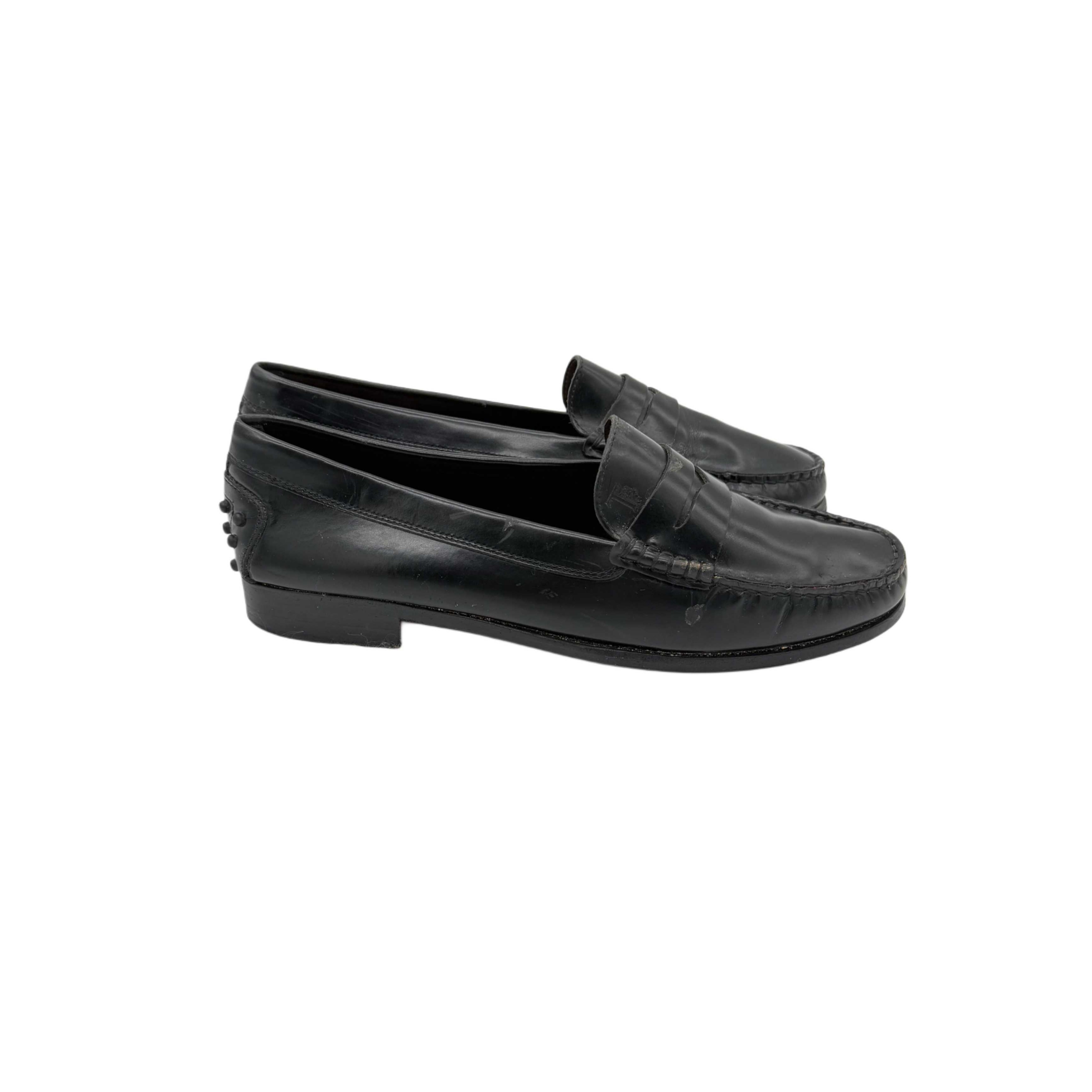 TOD'S BLACK MOCCASINS TOD'S BLACK MOCCASINS