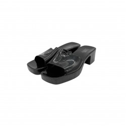 KARL LAGERFELD JELLY BLOCK HEELS BLACK