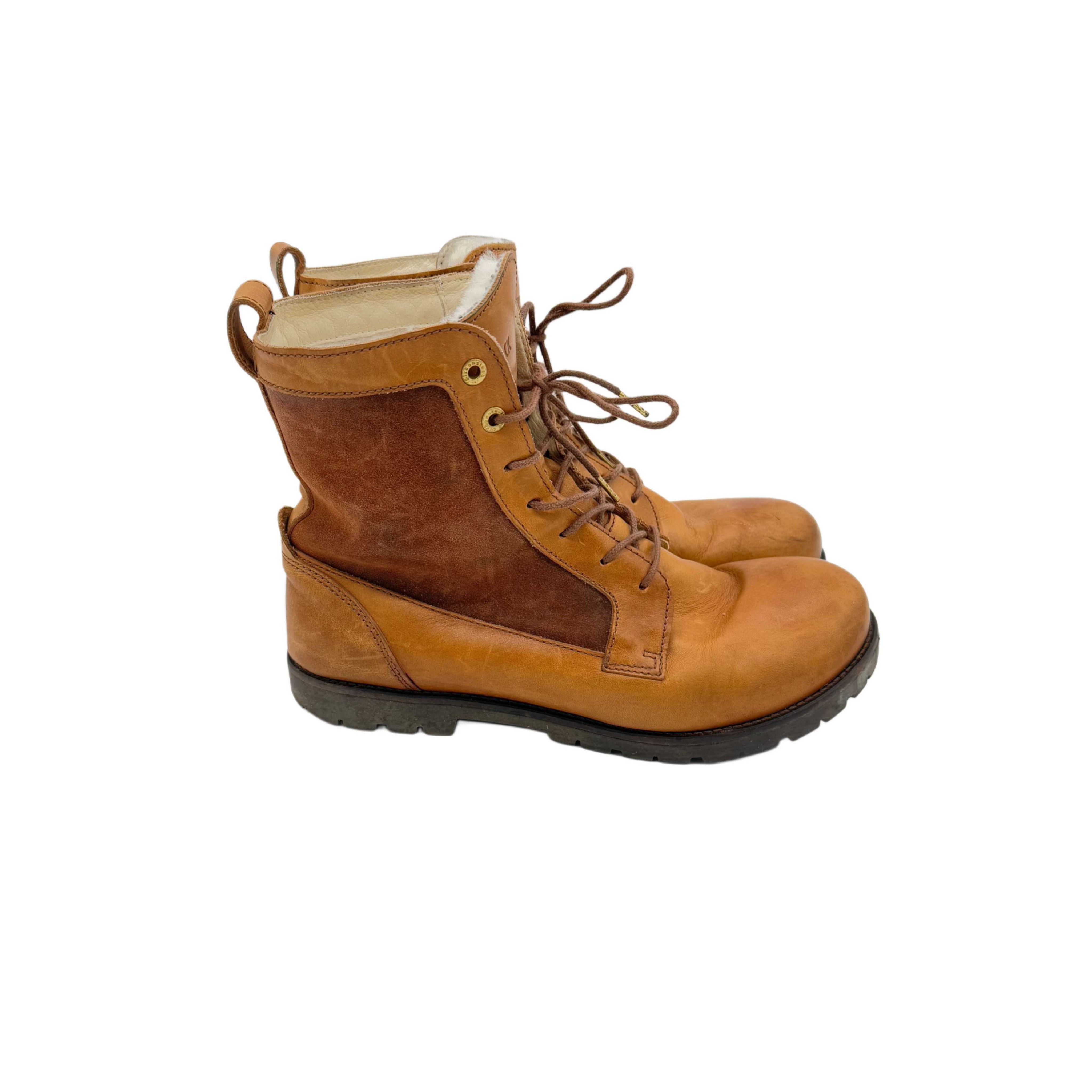 BIRKENSTOCK BROWN LEATHER BOOTS BIRKENSTOCK BROWN LEATHER BOOTS