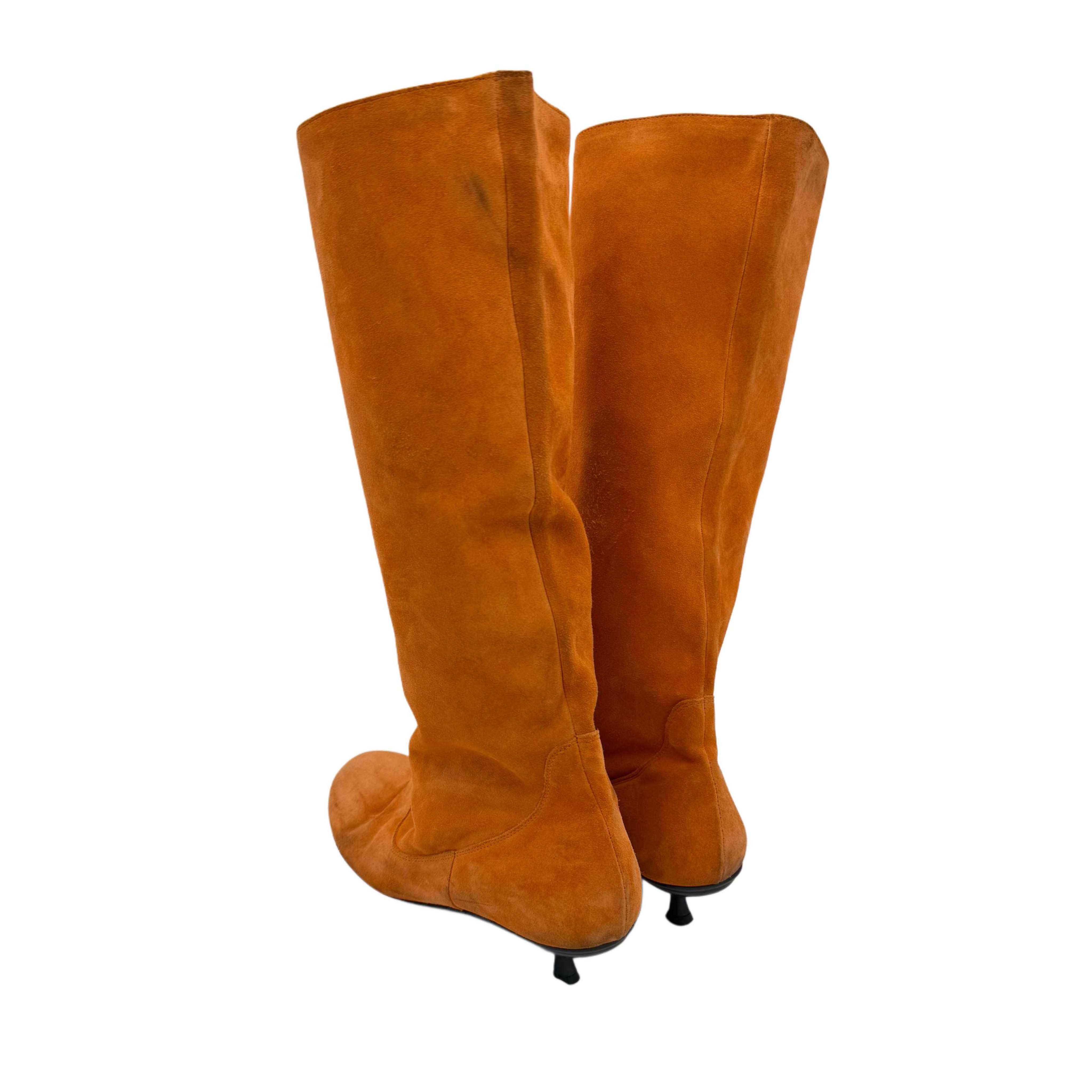 ORANGE SUEDE VERO CUOIO BOOTS ORANGE SUEDE VERO CUOIO BOOTS