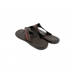 BALLY BROWN LEATHER SLIPPERS 