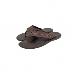 BALLY BROWN LEATHER SLIPPERS 
