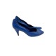 BLUE LEATHER HIGH HEELS VINTAGE BLUE LEATHER HIGH HEELS VINTAGE
