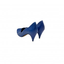 BLUE LEATHER HIGH HEELS VINTAGE