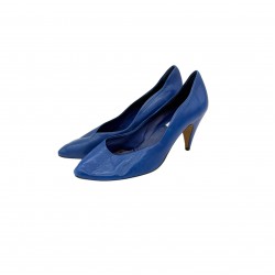 BLUE LEATHER HIGH HEELS VINTAGE