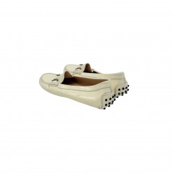 TOD'S WHITE MOCCASINS 